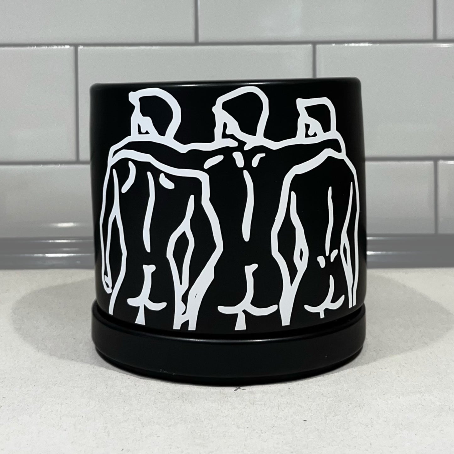 Artistry Bloom Succulent Planter: Matte Black