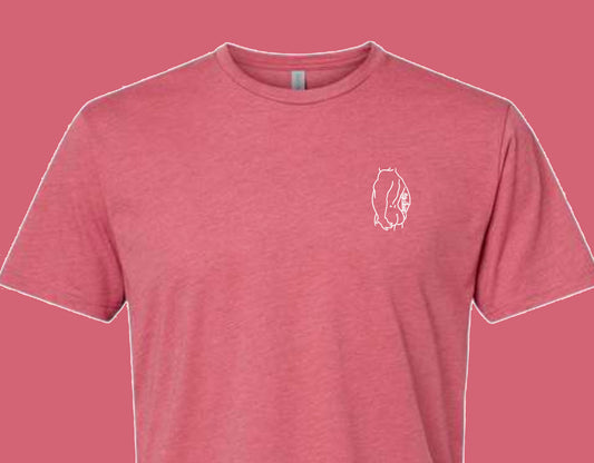 Perky Butt Graphic Tee - Heather Mauve